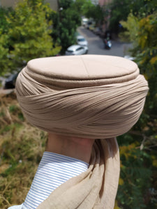 Saladin Beige Imamah, Unique Islamic Art, Salah ad Din Imam Pagri Imama, Muslim Hat, Sunnah Cap, Prayer Hat, Islamic Gift