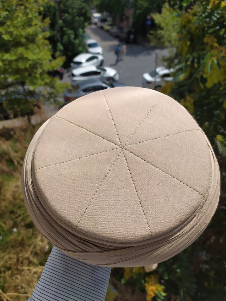 Saladin Beige Imamah, Unique Islamic Art, Salah ad Din Imam Pagri Imama, Muslim Hat, Sunnah Cap, Prayer Hat, Islamic Gift