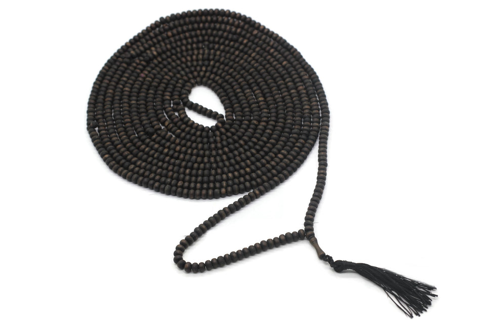 Matte Black Genuine Olive Wood Beads with a tassel, 1000 Beads Misbaha Tasbih Zikr Tasbeeh Tesbih 7.5 mm Dhikr Prayer Beads