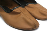 Genuine Leather Tan Feet Warmer Women Size, Winter Socks, Foot Warmers Socks, Shoes Slippers, Leather Socks, Home Slippers