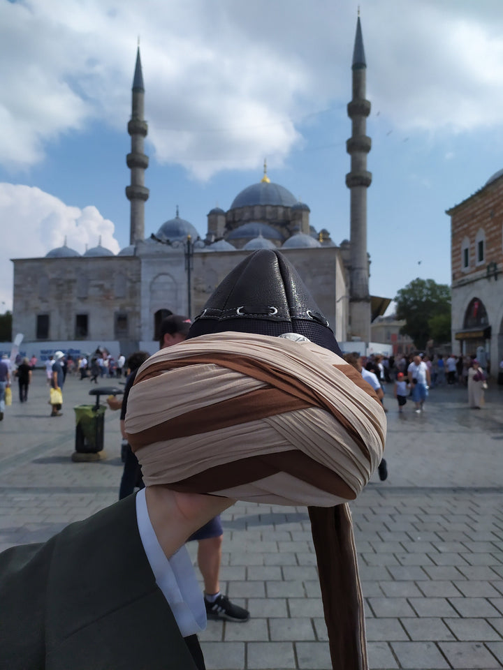 Genuine Leather Ertugrul Imamah Hat, Dirilis Resurrection Imamah, Original Dirilis Islamic Cap, Osman Ghazi Muslim Hat