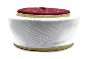Lux Red Velvet Imamah, Lotus Embroidered Pecinya, Sorban, Kufi Cap, Muslim Men's Hat Cap, Pagri, Turban, Skull Cap, Muslim Clothing