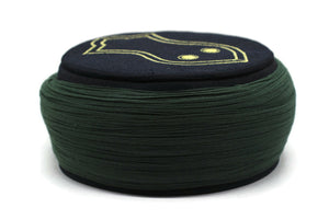 Handmade Dark Blue& Green Nalain Sarik, Pecinya, Sorban, imamah, Kufi Cap, Muslim Men's Hat Cap, Pagri, Turban, Skullcap, Ottoman Fez