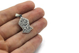 Silver Nalayn Shareef Pendant Necklace Jewelry | Nalain Sandal | Islamic Gifts | Eid Gift | Sterling Silver Sandala | Muslim Gift Ideas