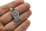 Silver Nalayn Shareef Pendant Necklace Jewelry | Nalain Sandal | Islamic Gifts | Eid Gift | Sterling Silver Sandala | Muslim Gift Ideas