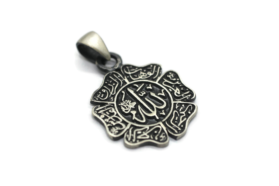 The Property Belongs To Allah, 925 Silver Necklace, Calligraphy Islamic Art, Islamic Metal Art, Islamic Jewelery Necklace, ISN