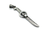 925 Silver Crescent Sword Necklace, Crescent Star Necklace Pendant, Islamic Necklace, Seljuk Sword necklace