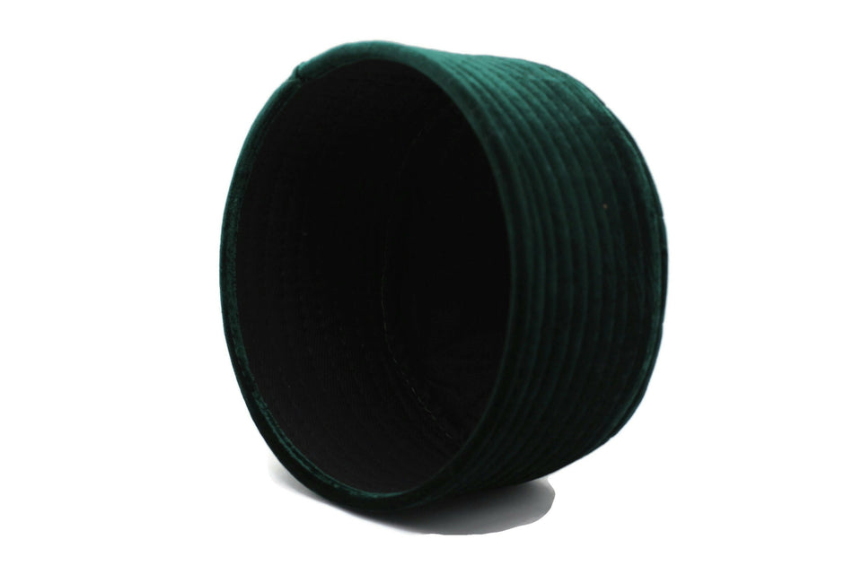 Green Velvet Naqshibandi Kufi Muslim Takke Peci Kofia Hat Topi, Dervish Clothing, Haqqani Sufi Hat, Islamic Wear, Islamic Gift, Hat For Men,