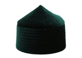 Green Velvet Naqshibandi Kufi Muslim Takke Peci Kofia Hat Topi, Dervish Clothing, Haqqani Sufi Hat, Islamic Wear, Islamic Gift, Hat For Men,