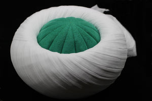 Mujahideen White and Green imamah, Grand Vizier Islamic Hat, Authentic Muslim Cap Sunnah Turban, Prayer Dress for Men