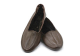 Lux Genuine Leather Brown Feet Warmer with WOMEN Size | Winter Socks |Winter Shoes | Indoor House Slippers | Handmade Leather Socks