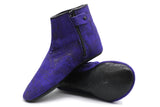 Genuine Leather Purple Feet Warmer with MEN Size, Home Slippers, Khuffain, Wudu Socks, Home Shoes, Moccasin, Grounding Shoes