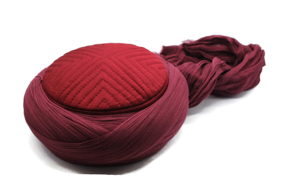 Saladin Bordeaux Imamah, Unique Islamic Art, Imam Pagri Islamic Men's Head Wear, Sunnah Hat