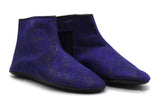 Genuine Leather Purple Feet Warmer with MEN Size, Home Slippers, Khuffain, Wudu Socks, Home Shoes, Moccasin, Grounding Shoes
