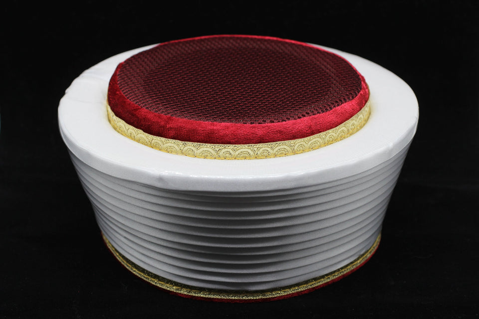 Suımmer Season Imams Fez Hat, Satin Imamah, Ottoman Style Muslim Cap, Imam's hat for daily prayers