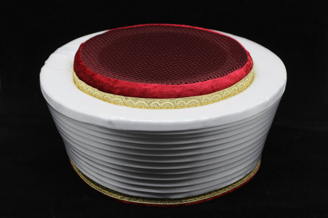 Suımmer Season Imams Fez Hat, Satin Imamah, Ottoman Style Muslim Cap, Imam's hat for daily prayers