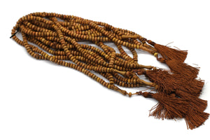 10 Pcs pack of Olive Wood Tasbih, 99 Beads Prayer Beads Misbaha Tesbih Tasbeeh, 4x7 mm Dhikr Beads Rosary Subha Sibha, Umrah Hajj Gifts TSBK
