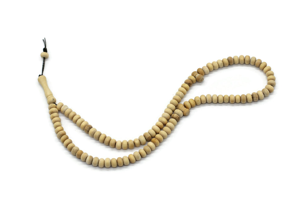 10 Pcs pack of Raw Olive Wood Tasbih, 99 Beads Prayer Beads Misbaha Tesbih Tasbeeh, Dhikr Beads Rosary Subha Sibha, Umrah Hajj Gifts TSBK