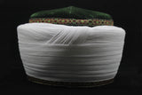 Syrian Style Green and White Imamah, Unique Islamic Art, Imam Pagri Islamic Men's Head Wear, Sunnah Hat