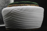 Syrian Style Green and White Imamah, Unique Islamic Art, Imam Pagri Islamic Men's Head Wear, Sunnah Hat