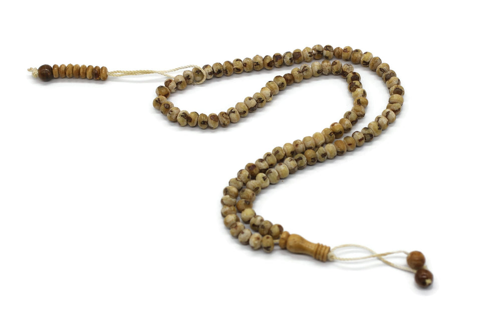 99 Beads Date Seed Misbaha with counter, Natural Rosary, Islamic Prayer Beads, Gift for Muslim, Tasbih Seed Beads, Subha, Tasbeeh TSBK