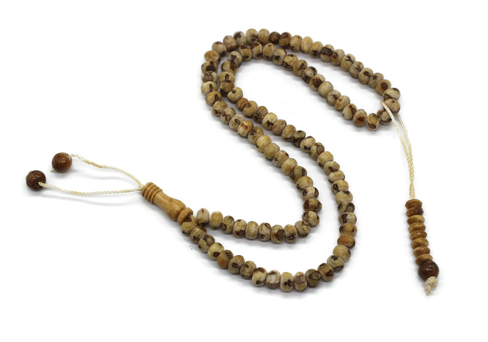 10 Pcs of Date Seed Tasbih with counter, 99 Prayer Beads, Natural Rosary, Tasbih Seed Beads, Misbaha in Bulk, Subha, Sibha, Tasbeeh TSBK
