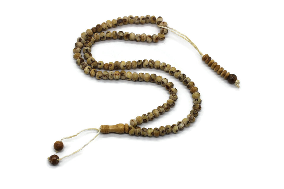 10 Pcs of Date Seed Tasbih with counter, 99 Prayer Beads, Natural Rosary, Tasbih Seed Beads, Misbaha in Bulk, Subha, Sibha, Tasbeeh TSBK