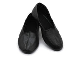 Lux Genuine Leather Black Slippers with WOMEN Size | Indoor Socks | Garden Shoes | Indoor House Slippers | Handmade Leather Socks