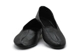 Lux Genuine Leather Black Slippers with WOMEN Size | Indoor Socks | Garden Shoes | Indoor House Slippers | Handmade Leather Socks