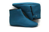 Genuine Leather Light Blue Feet Warmer with MEN Size, Home Slippers, Khuffain, Wudu Socks, Home Shoes, Moccasin, Grounding Shoes