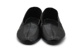 Lux Genuine Leather Black Slippers with WOMEN Size | Indoor Socks | Garden Shoes | Indoor House Slippers | Handmade Leather Socks