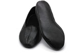 Lux Genuine Leather Black Slippers with WOMEN Size | Indoor Socks | Garden Shoes | Indoor House Slippers | Handmade Leather Socks