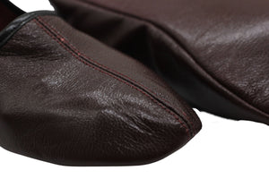 Genuine Leather Bordeaux Slippers Women Size | Unisex House Slippers | Handmade Leather Socks | Leather Home Shoes | Grounding Shoes