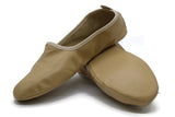 Genuine Leather Women Babouche Slippers, Cream Barefoot Moccasins, Tai Chi Shoes, Venetian Slippers, Yemeni Shoes, Flat Grounding Shoes