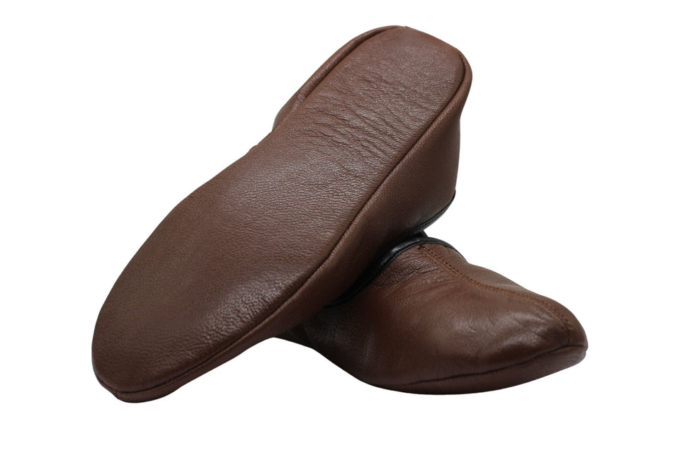 Genuine Leather Handmade Tawaf Shoes Men Size, Brown Winter socks, Shoes, Slippers Islam Mest, Tawaf Socks, Home Shoes