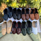 Choose Your Leather Womens Babouche Slippers, Barefoot Moccasins, Tai Chi Shoes, Venetian Slippers, Yemeni Shoes, Flat Grounding Shoes
