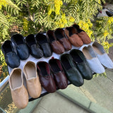 Choose Your Leather Womens Babouche Slippers, Barefoot Moccasins, Tai Chi Shoes, Venetian Slippers, Yemeni Shoes, Flat Grounding Shoes