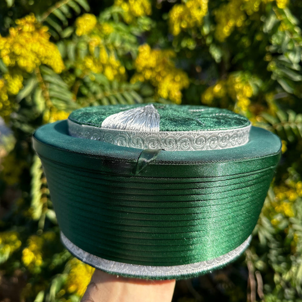 Green Fez Imama Islamic Hat Prayer Cap
