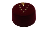 Genuine Egyptian Turkish Red Fez Tarboush Hat Gold Tassel, Doctor Who Fez Hat with 6 holes