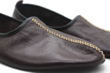 Genuine Leather Bordeaux Babouche Slippers in WOMENS SIZE Handmade from Soft Leather, Traditional babouche slippers, Home Shoes