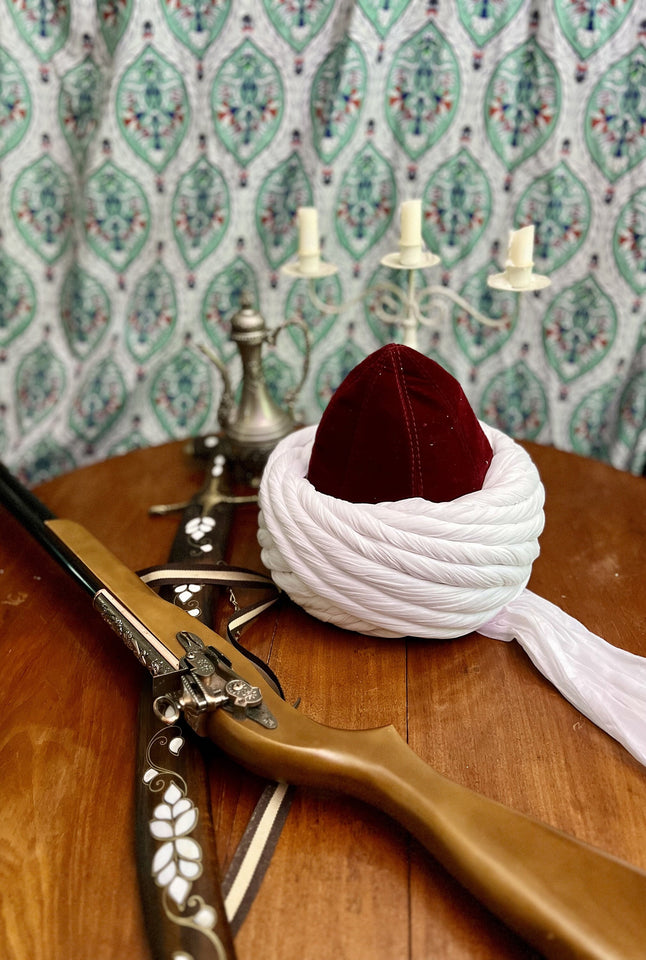 Bordeaux Ottoman Sultan Imamah Muslim Kufi Hat