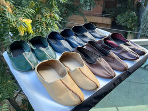 Genuine Leather Babouche Tawaf Shoes in Women Size, Pick Your Color Leather Slippers, Home Shoes, House Slippers, Barefoot Moccasins