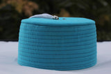 Genuine Egyptian Turkish Blue Fez Tarboush Hat White Tassel, Doctor Who Fez Hat with 3 holes, Moorish Hat