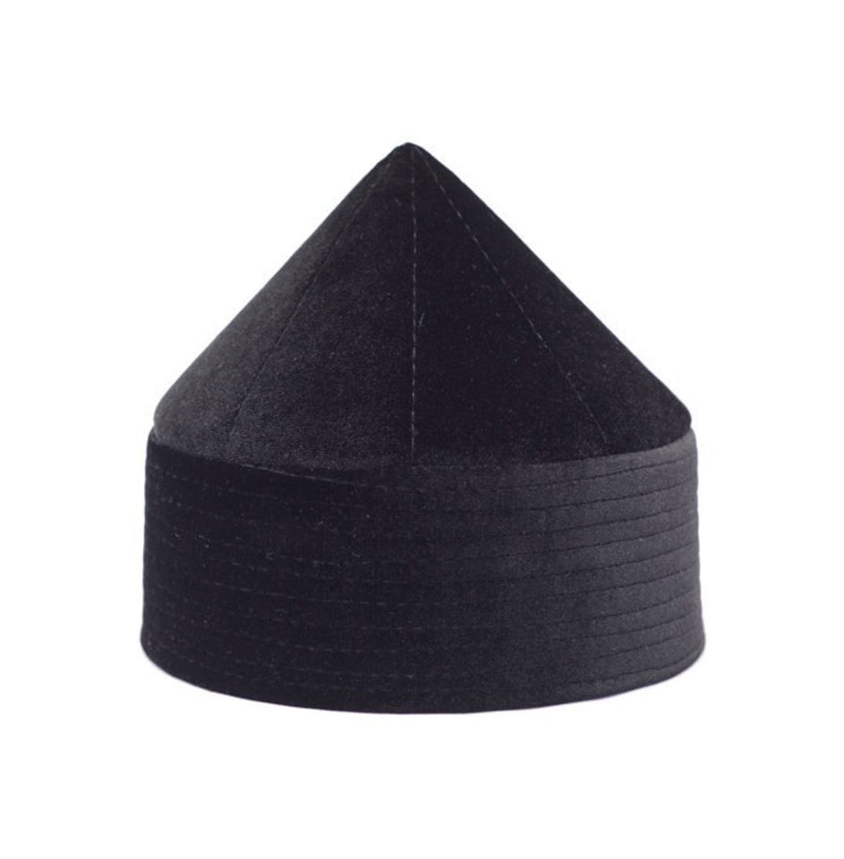 Cyprus Model Black Naqshibandi Kufi Muslim Takke Peci Kofia Hat Topi, Dervish Clothing, Haqqani Sufi Hat, Islamic Wear, Islamic Gift