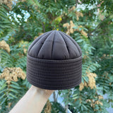 Dark Brown Toparlak Kufi Hat, Muslim Cap, Taqiya Takke Peci, Rigid Prayer Cap, Turkish Muslim Islamic Hat, Skull Cap