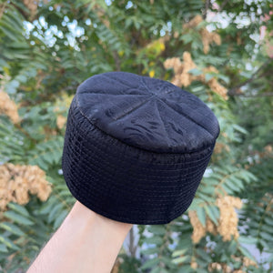 Lux Black Sufi Kufi Hat, Islamic Prayer Hat