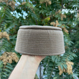 Cream Sufi Kufi Hat, Muslim Cap, Taqiya Takke Peci, Rigid Prayer Cap, Turkish Muslim Islamic Hat, Skull Cap