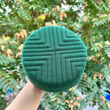 Green Geometric Design Kufi Hat, Muslim Cap, Taqiya Takke Peci, Rigid Prayer Cap, Turkish Muslim Islamic Hat, Skull Cap