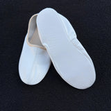 Genuine Leather Home Shoes, White Beige Slippers in Women Size, White Leather Socks, Leather Slippers, Traditional Home Shoes, Moccasin