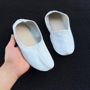 Genuine Leather Pure White Feet Warmer WOMEN Size | Winter Socks | Foot Warmers Socks | Shoes Slippers | Tawf Slippers | Leather Socks